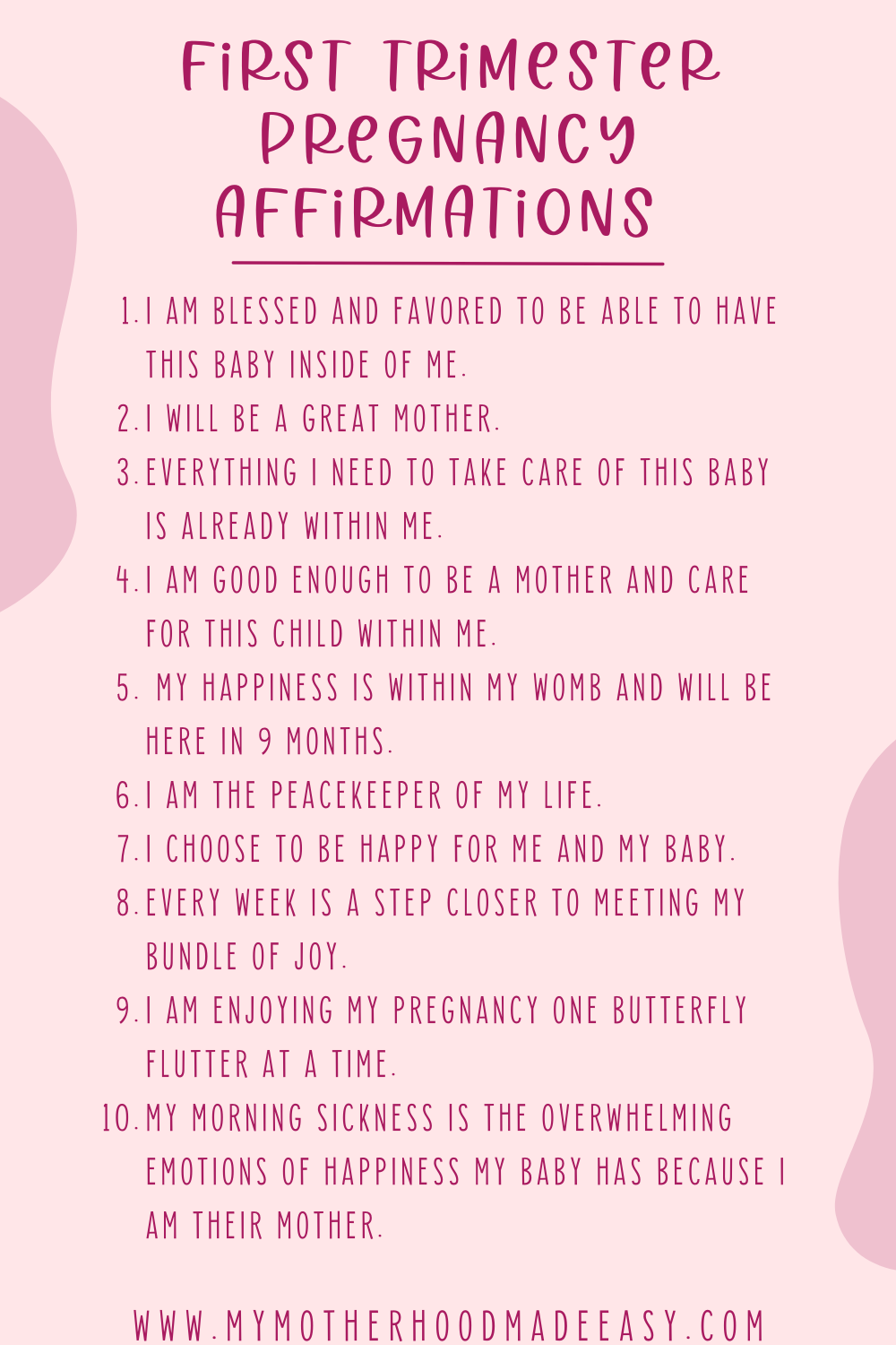 30 Positive Pregnancy Affirmations To Help You Through Your Pregnancy ...