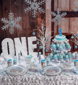Winter Wonderland First Birthday Theme Party Idea | baby first birthday ideas