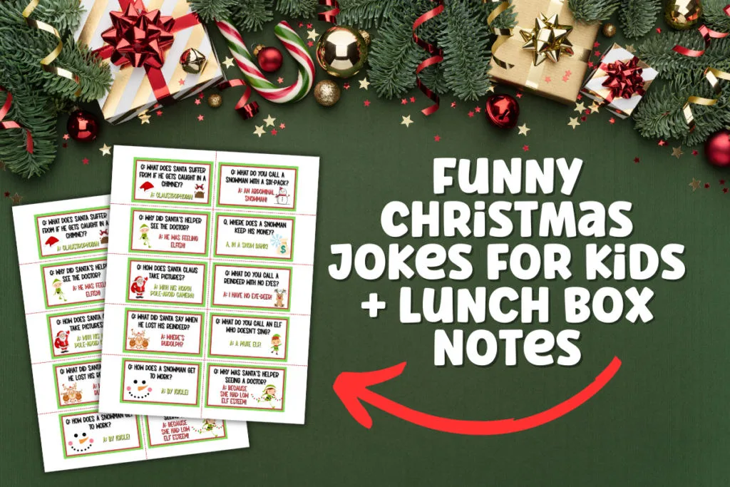 Funny Christmas Jokes for Kids Lunch Box Notes