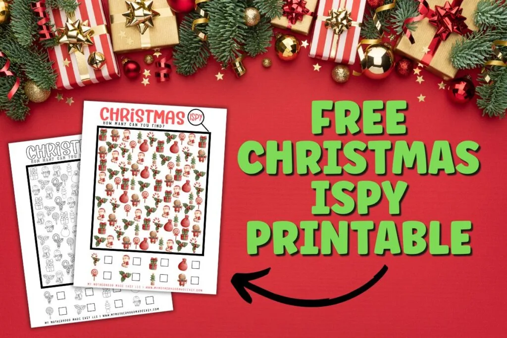 Free christmas ispy printable