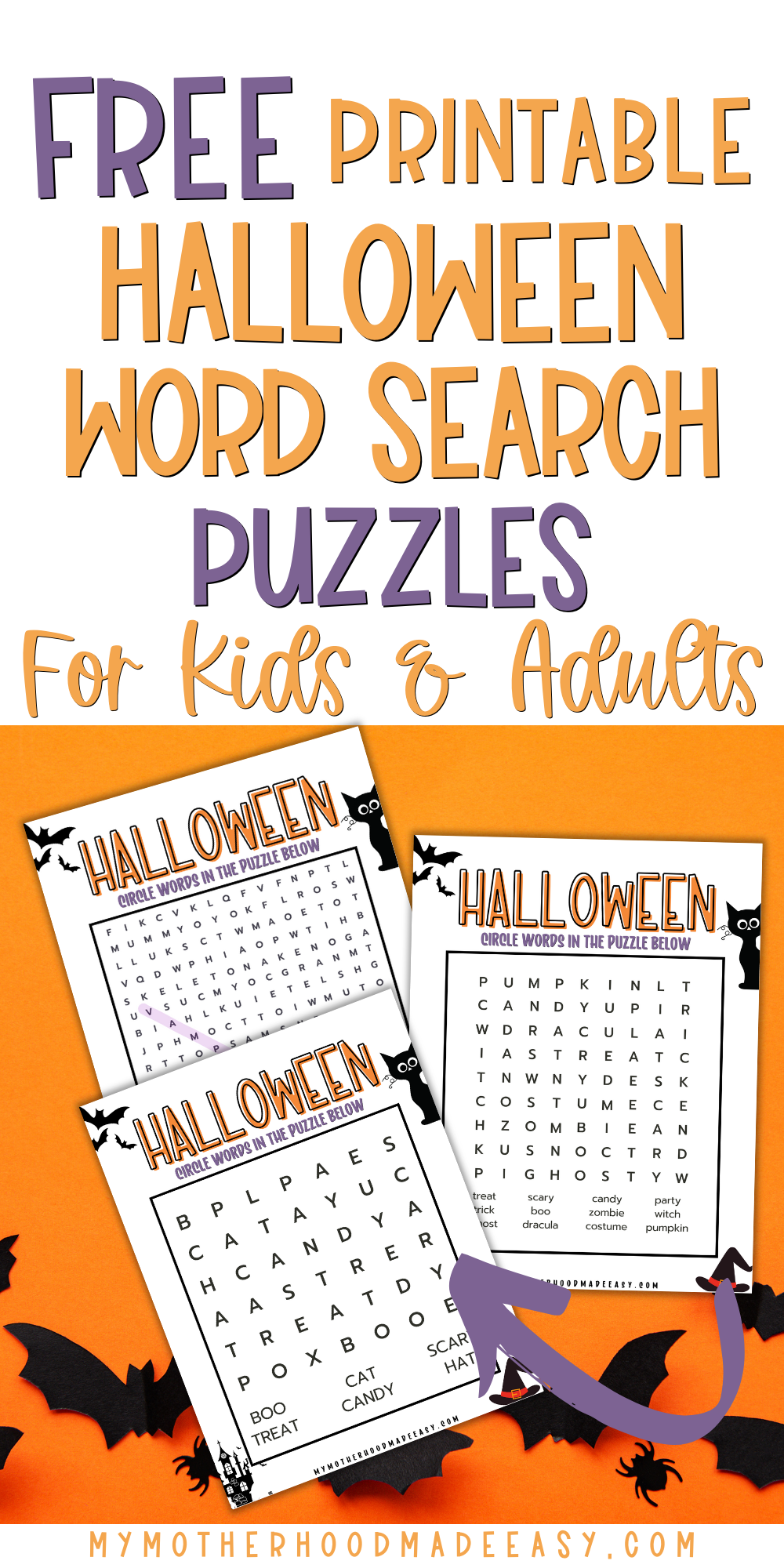 Fun Halloween Word Search Puzzle with Answers [Free Printable PDF] – My ...