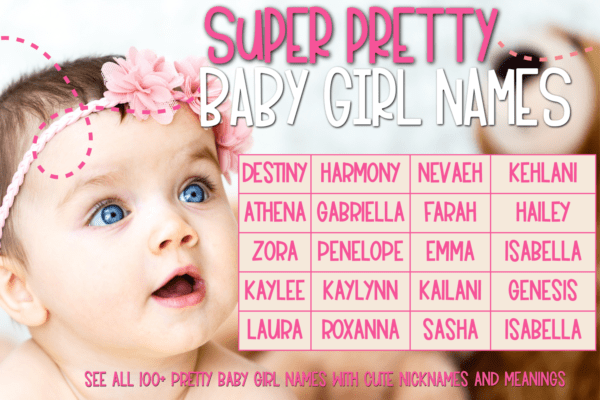 100+ Pretty Baby Girl Names with Cute Nicknames and Meanings – My ...