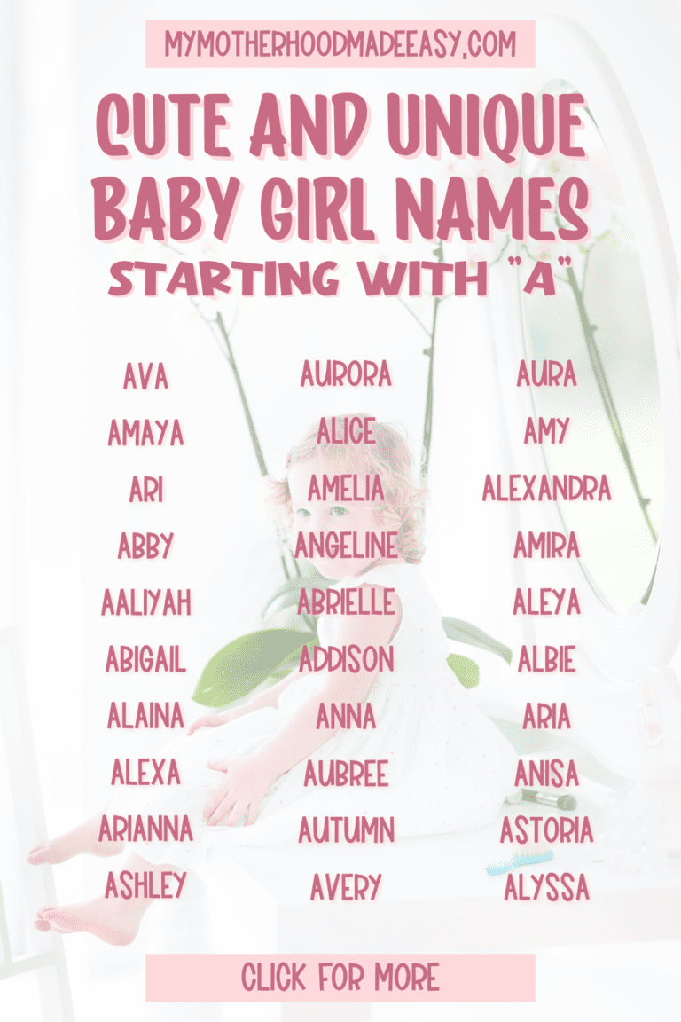 150+ Super Awesome Baby Girl Names Starting With A – My Motherhood Made ...
