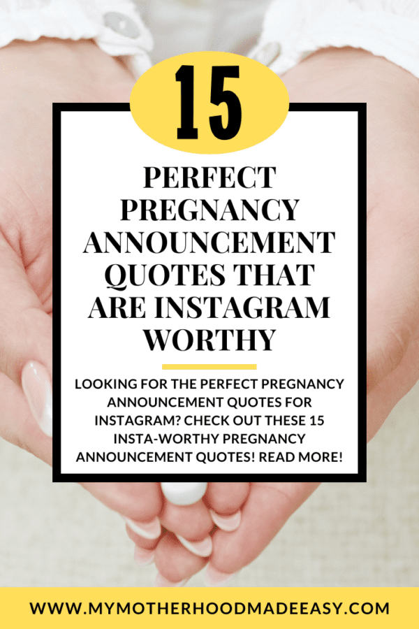 15 Perfect Pregnancy Announcement Quotes That Are Instagram Worthy 600x900 