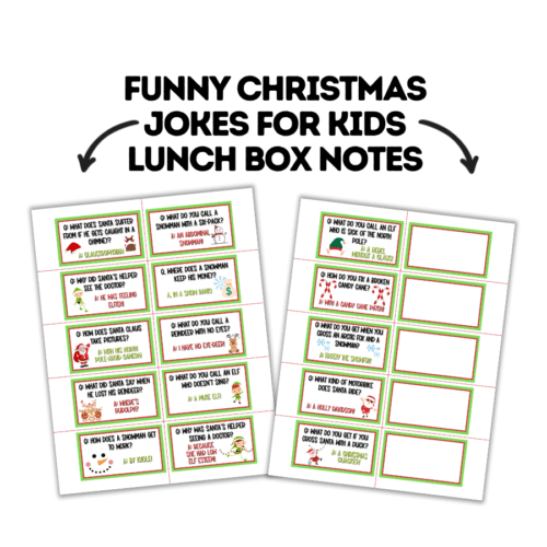 15 Funny Christmas Jokes for Kids Lunch Box Notes [FREE Printable] – My ...