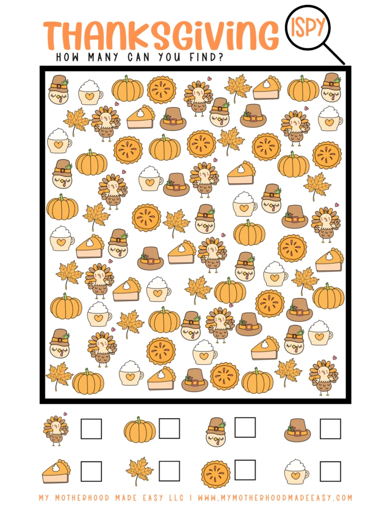 thanksgiving ispy worksheet pdf