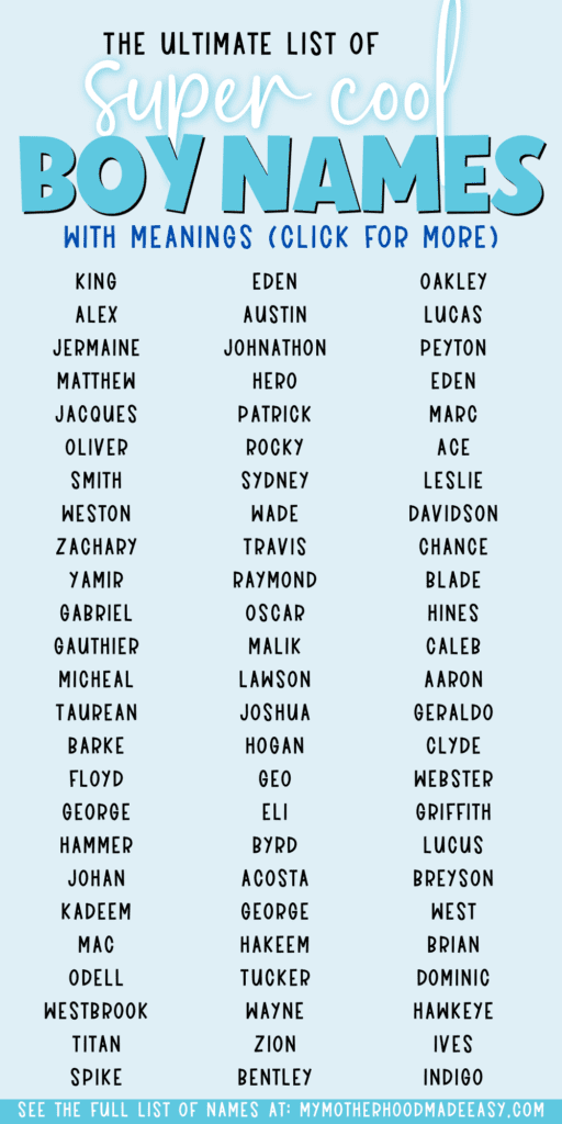237+ Baby Boy Names You’ll Totally Want To Steal [with Meanings] – My ...