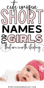 222+ Sweet Short Girl Names That Are Super Cute [+Meanings] – My ...