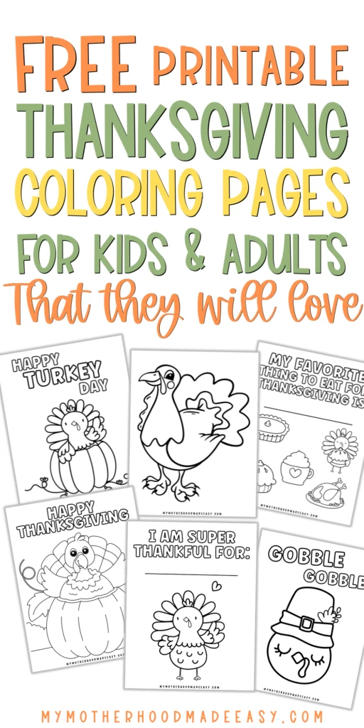 happy thanksgiving coloring pages