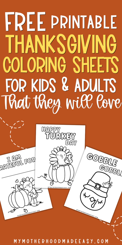 free printable thanksgiving coloring pages