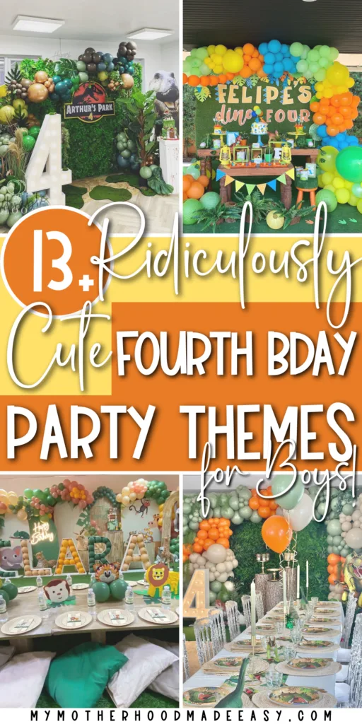 4th birthday themes for boys