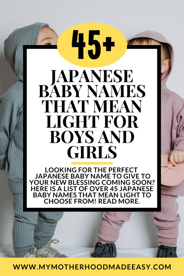Japanese Baby Names That Mean Light For Boys And Girls 600x900 