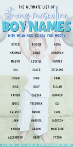 111+ Masculine Baby Boy Names with Strong Meanings (2023) – My ...