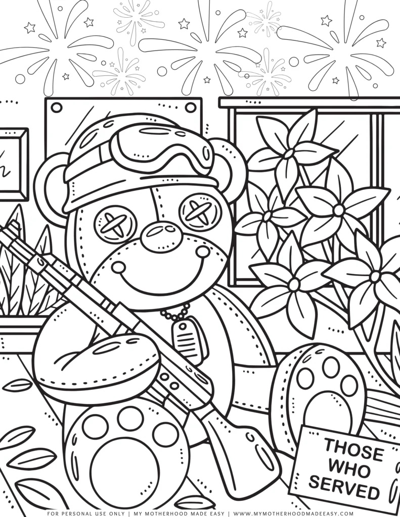 Memorial Day coloring pages for adults