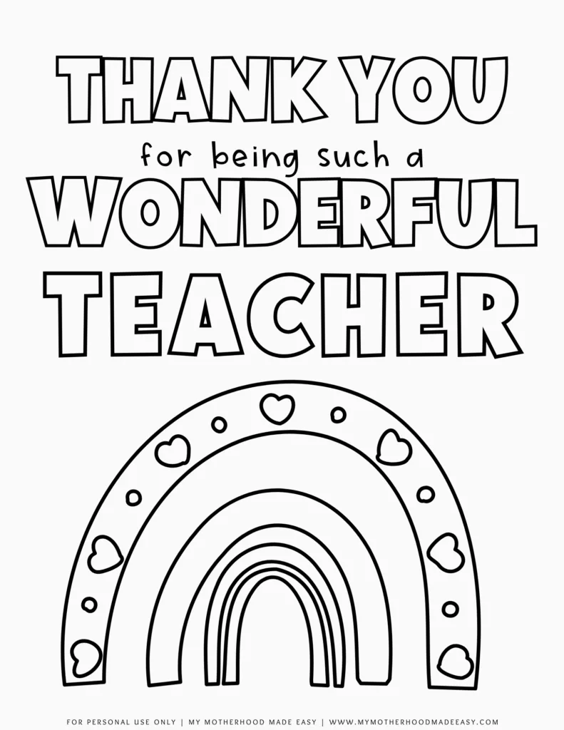 teacher appreciation coloring pages