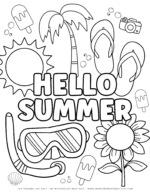 11+ FREE Summer Coloring Pages for Kids & Adults (PDF) – My Motherhood ...