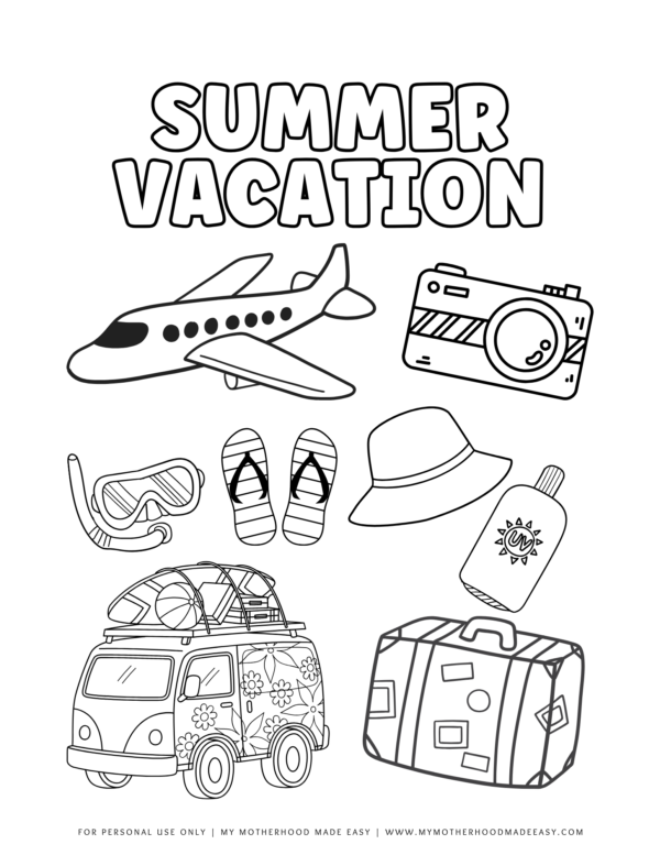 11+ FREE Summer Coloring Pages for Kids & Adults (PDF) – My Motherhood ...