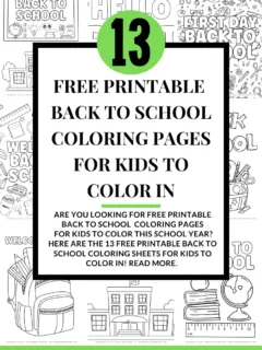 back to school coloring pages