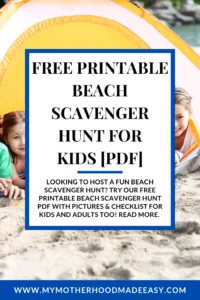 Beach scavenger hunt printable