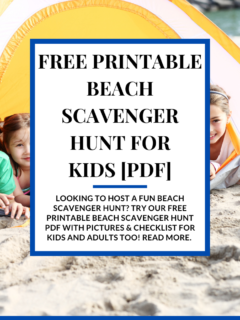 Beach scavenger hunt printable