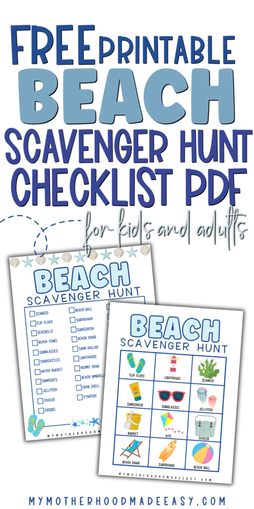 Beach scavenger hunt pdf