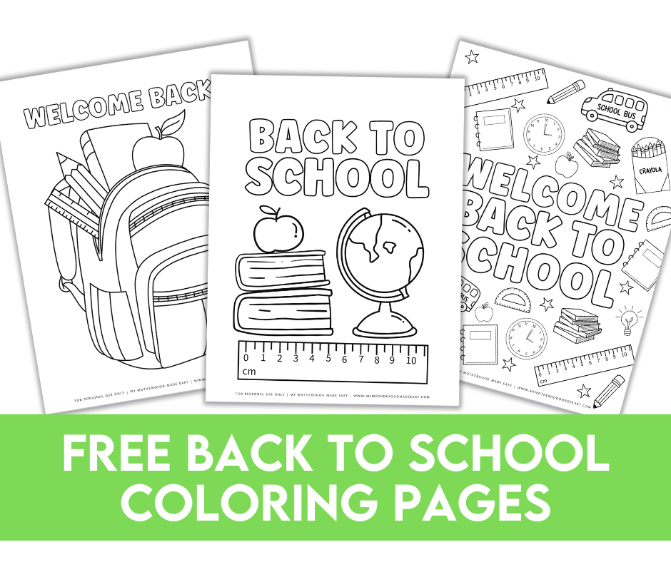 free back to school coloring pages pdf