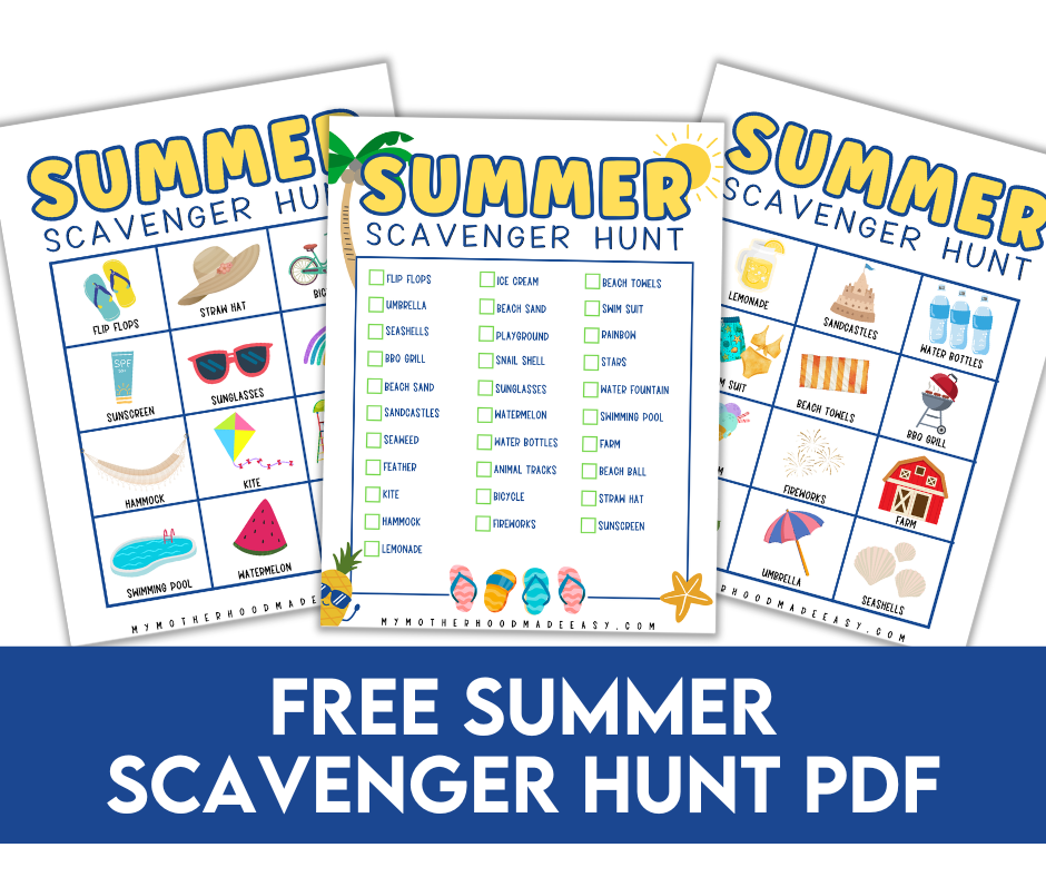 FREE Summer Scavenger Hunt PDF