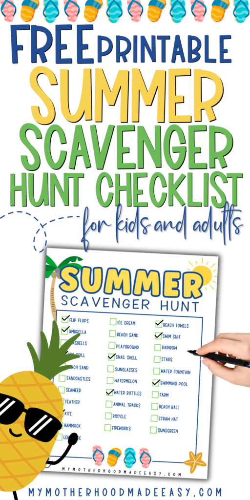 Summer Scavenger Hunt checklist pdf