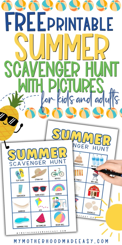 Summer Scavenger Hunt for kids