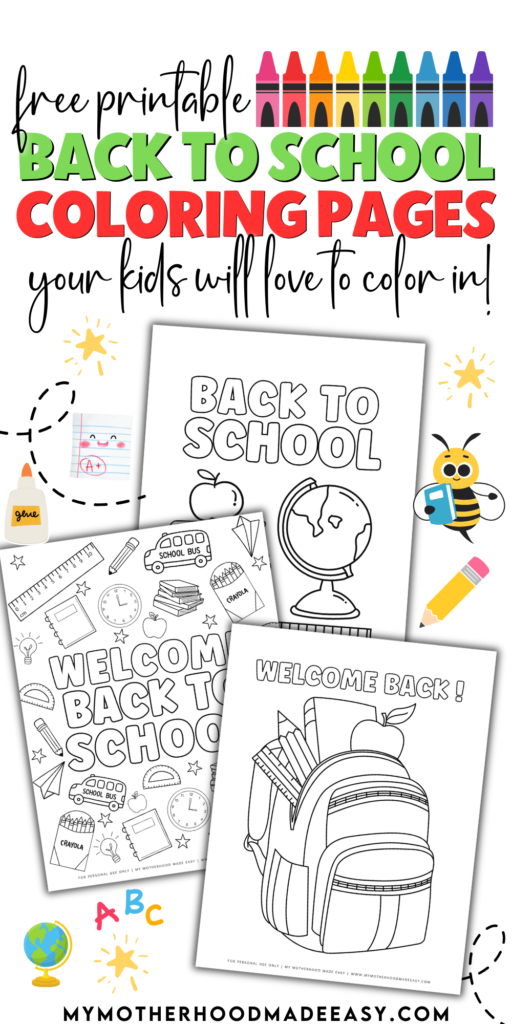 back to school coloring pages 1st grade