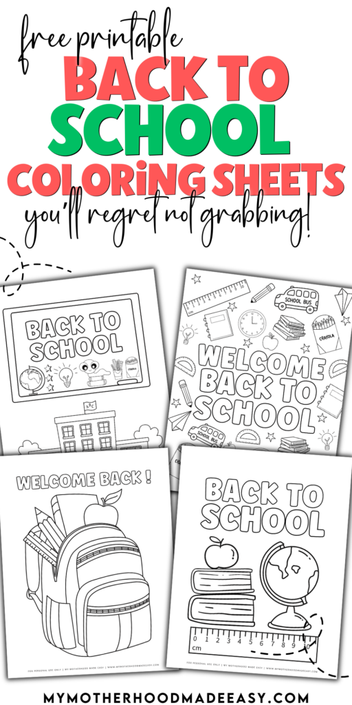 back to school coloring pages printable