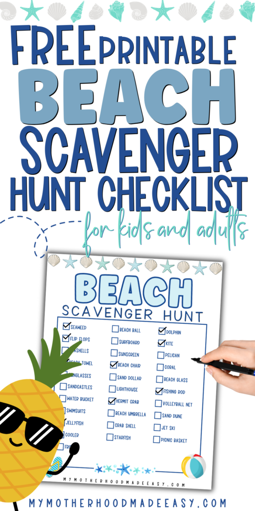 beach Scavenger Hunt checklist pdf