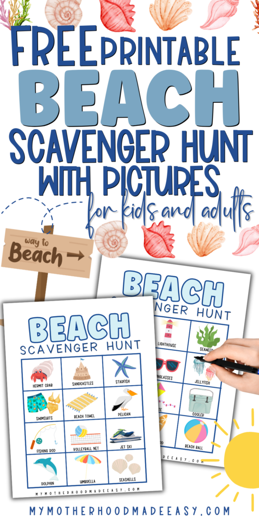 beach Scavenger Hunt for kids