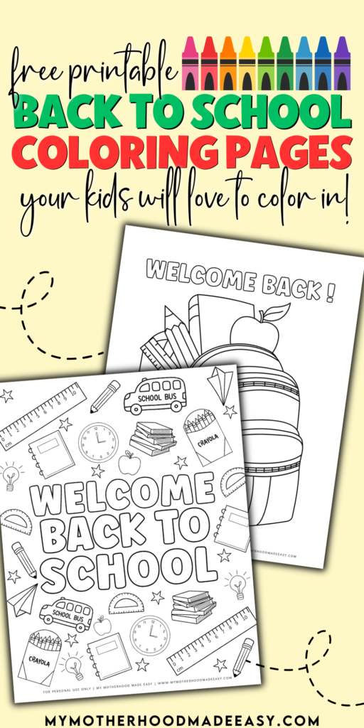 first day of school coloring pages