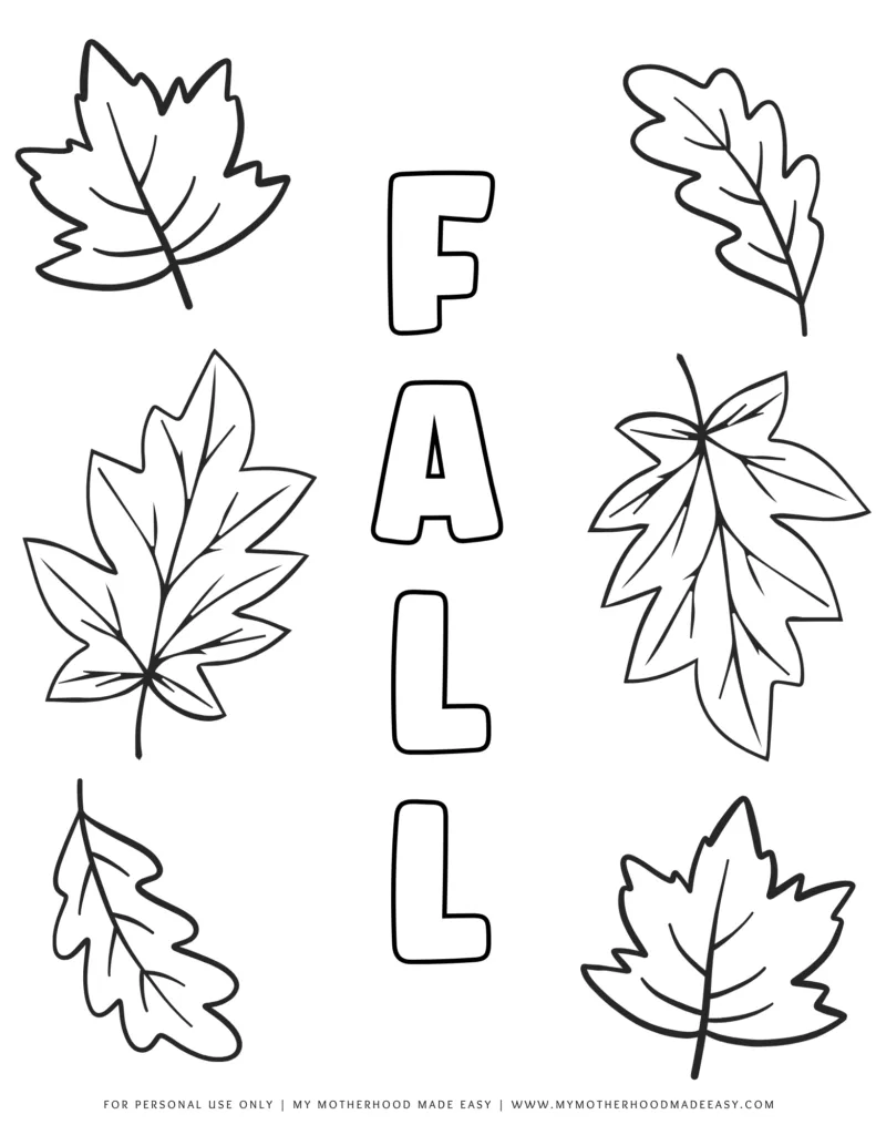 fall coloring pages