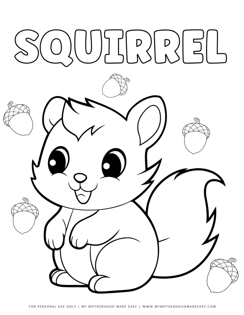 fall coloring pages for toddlers