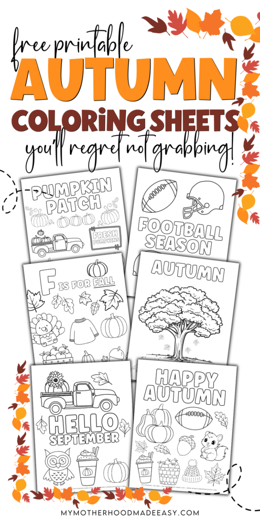 fall coloring pages free