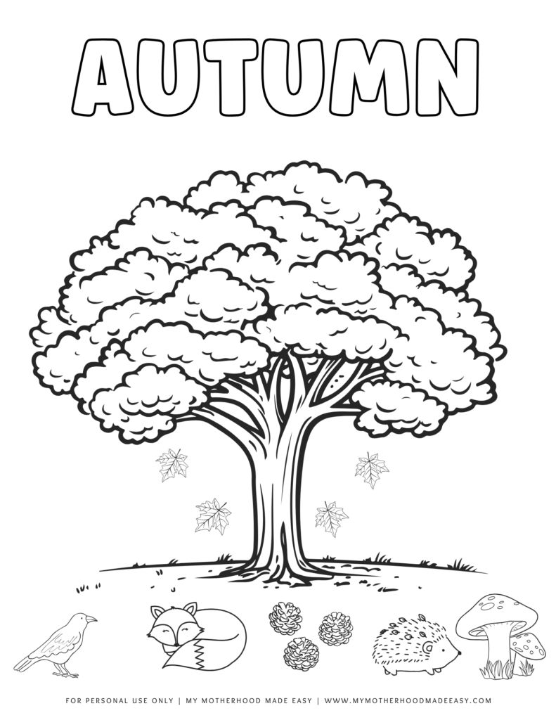 fall coloring pages free