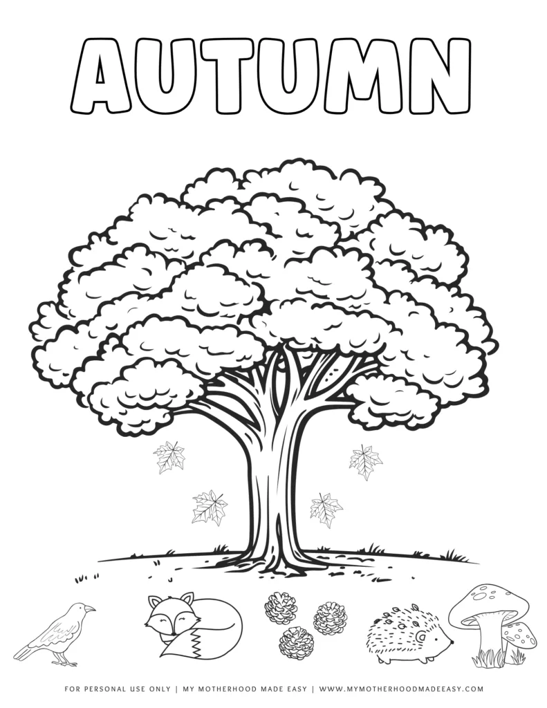 fall coloring pages free