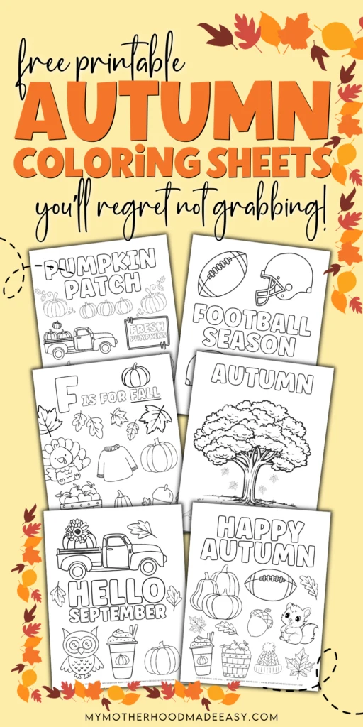 fall coloring pages free printable