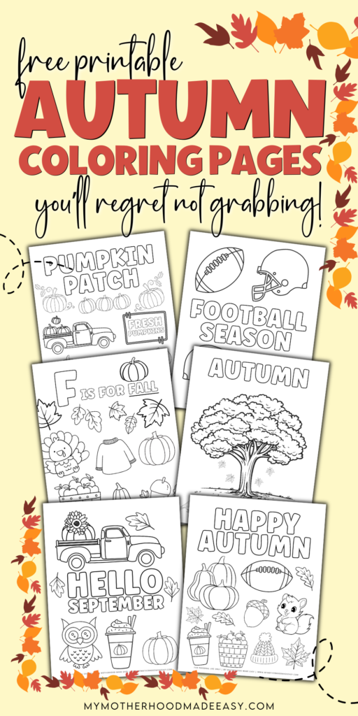 fall coloring pages free (printable pdf)