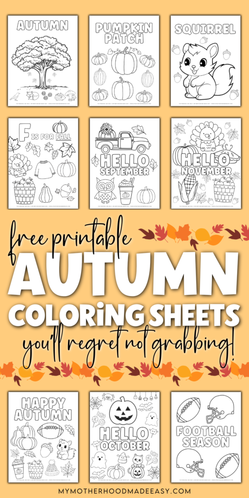 fall coloring sheets