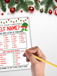 FREE Christmas Elf Name Generator Printable (Fun Game)