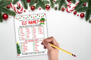 FREE Christmas Elf Name Generator Printable (Fun Game)