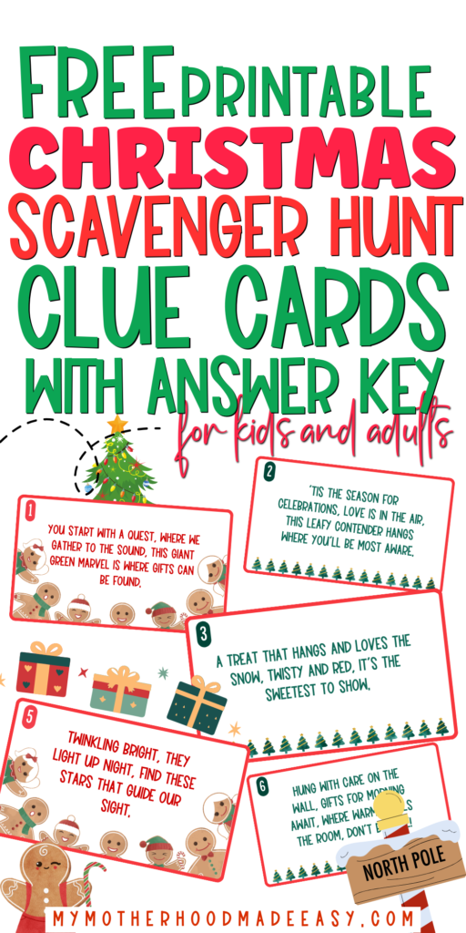 Christmas Scavenger Hunt clues