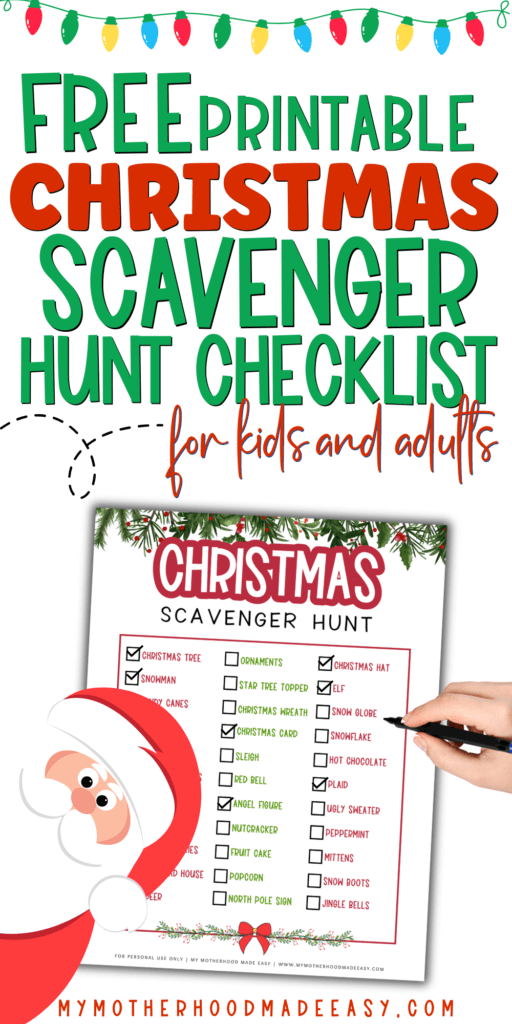 FREE Printable Christmas Scavenger Hunt + Clues for Kids 2024