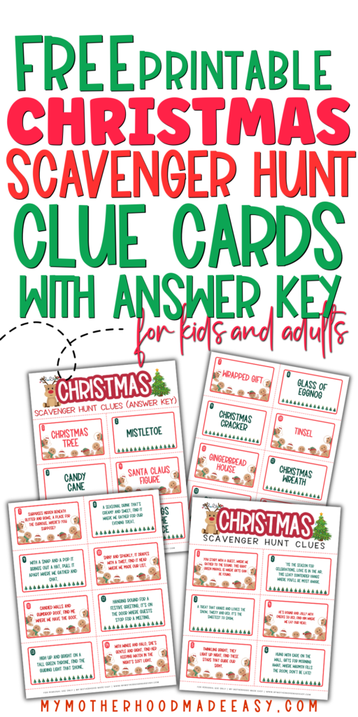 Christmas Scavenger Hunt riddles