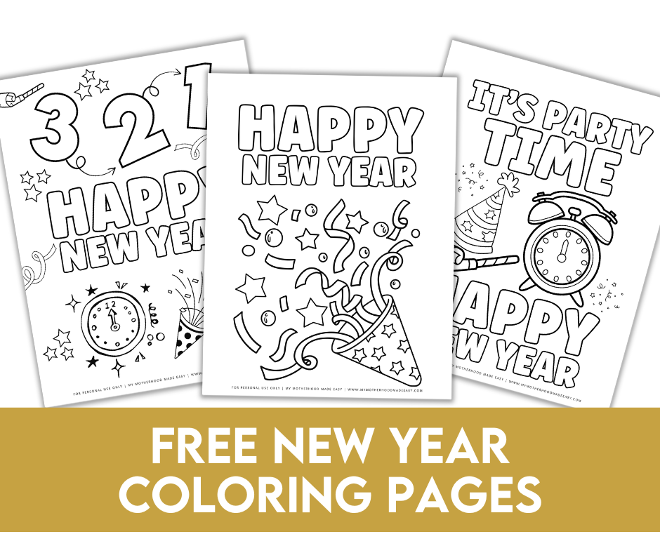 Free New Year Coloring Pages