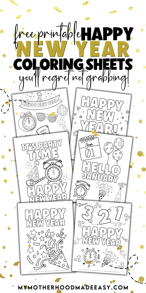 free new year coloring sheets