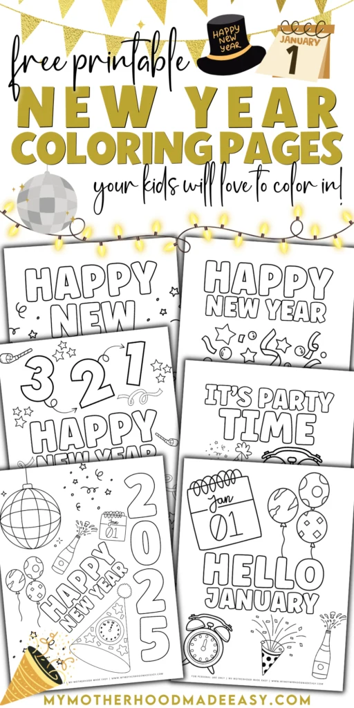 happy new year coloring pages